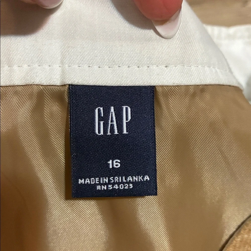 Gap Women's Vintage Wool Trumpet Skirt Size 16 Tan Camel Y2K A-Line Above knee